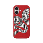 iPhone Silver Bow Premium Telefon Kılıfı Kırmızı - Sumthincs