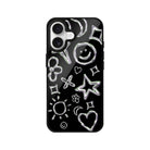 iPhone Silver Doodles Glossy Telefon Kılıfı - Sumthincs