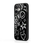 iPhone Silver Doodles Glossy Telefon Kılıfı - Sumthincs
