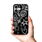 iPhone Silver Doodles Glossy Telefon Kılıfı - Sumthincs