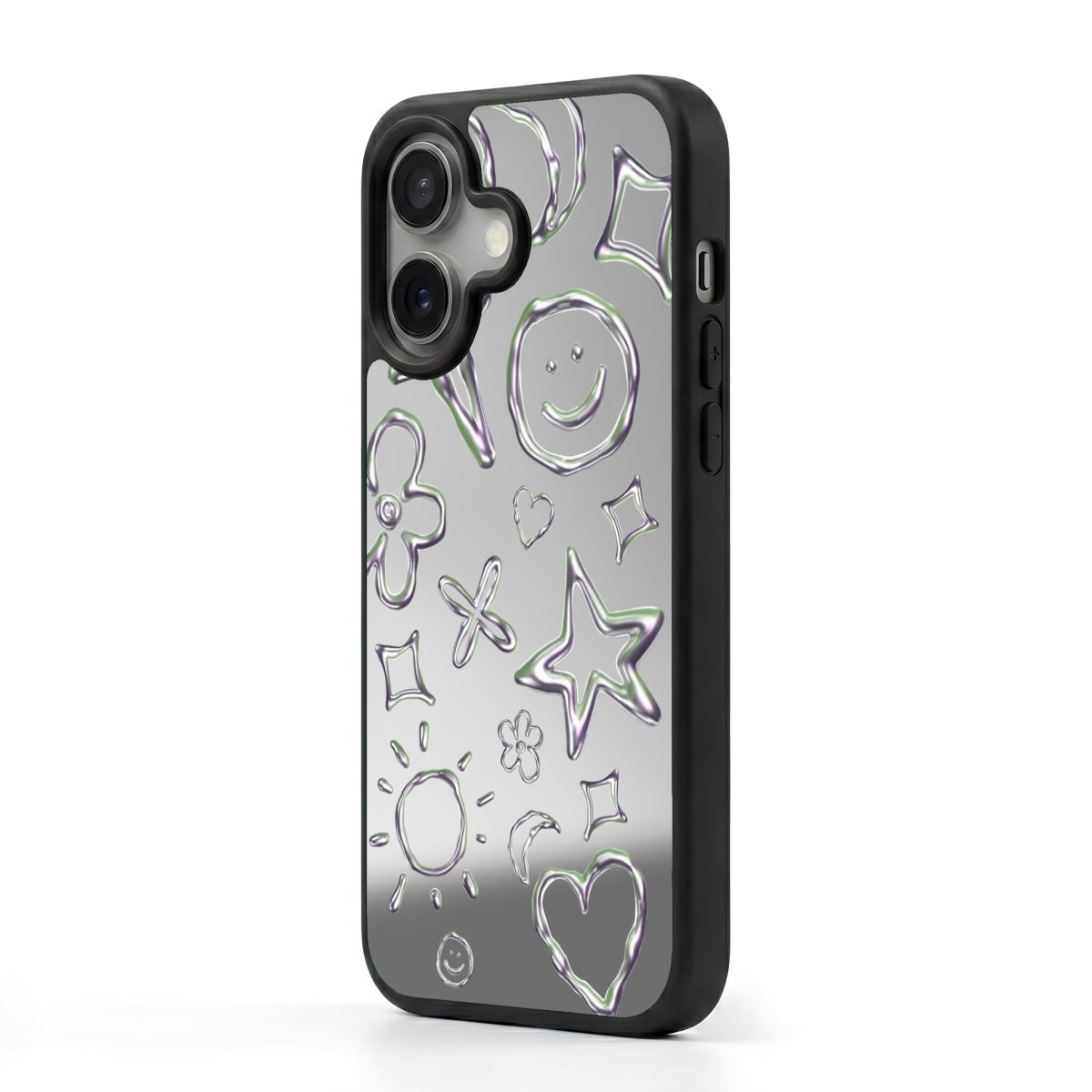 iPhone Silver Doodles Mirror Aynalı Telefon Kılıfı - Sumthincs