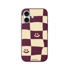 iPhone Smiling Check Premium Telefon Kılıfı Bordo - Sumthincs