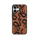 iPhone Snakes Leather Deri Telefon Kılıfı Kahverengi - Sumthincs