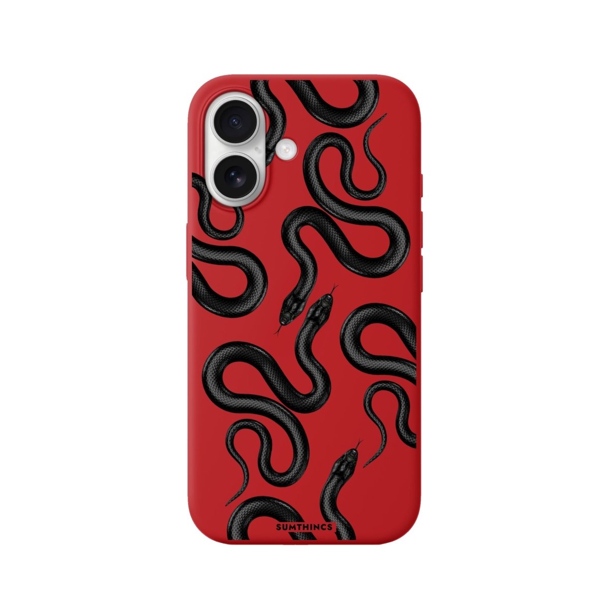iPhone Snakes Premium Telefon Kılıfı Kırmızı - Sumthincs