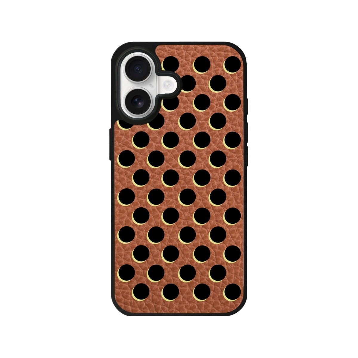 iPhone Solar Eclipse Leather Deri Telefon Kılıfı Kahverengi - Sumthincs
