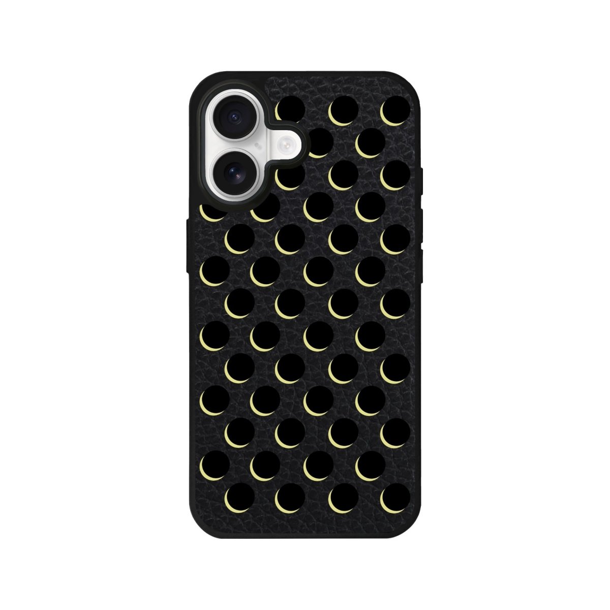 iPhone Solar Eclipse Leather Deri Telefon Kılıfı Siyah - Sumthincs