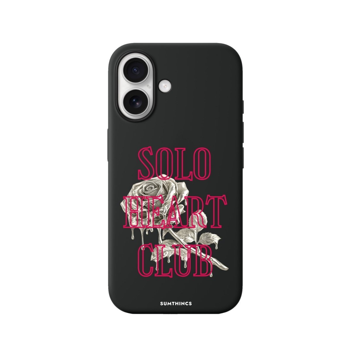 iPhone Solo Heart Club Premium Telefon Kılıfı Siyah - Sumthincs