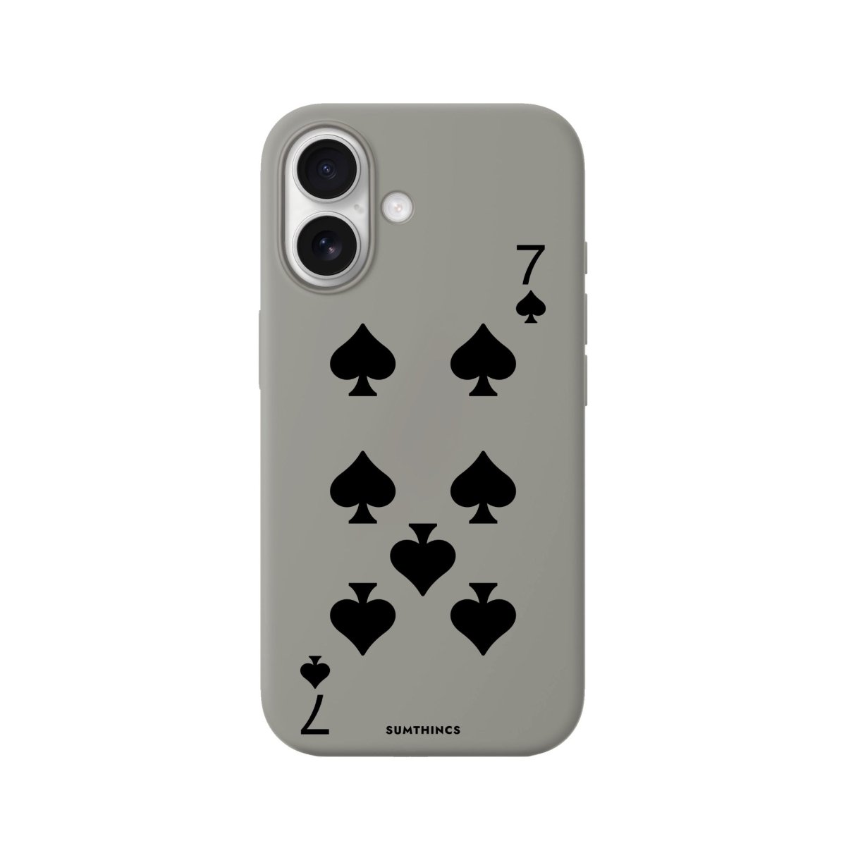 iPhone Spade7 Premium Telefon Kılıfı Gri - Sumthincs