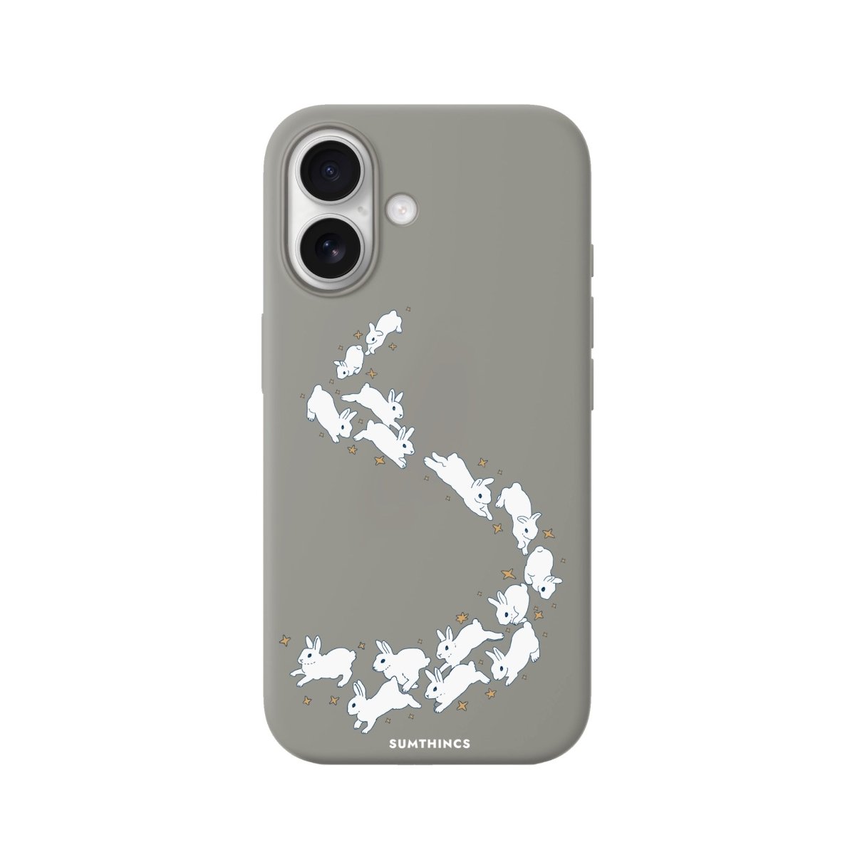 iPhone Starry Bunnies Premium Telefon Kılıfı Gri - Sumthincs