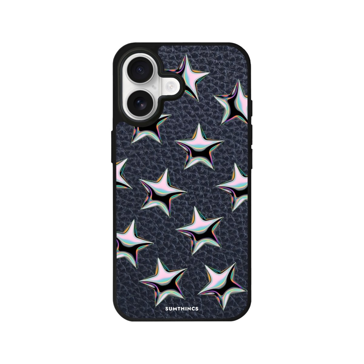iPhone Stars Leather Deri Telefon Kılıfı Pasifik Mavi - Sumthincs