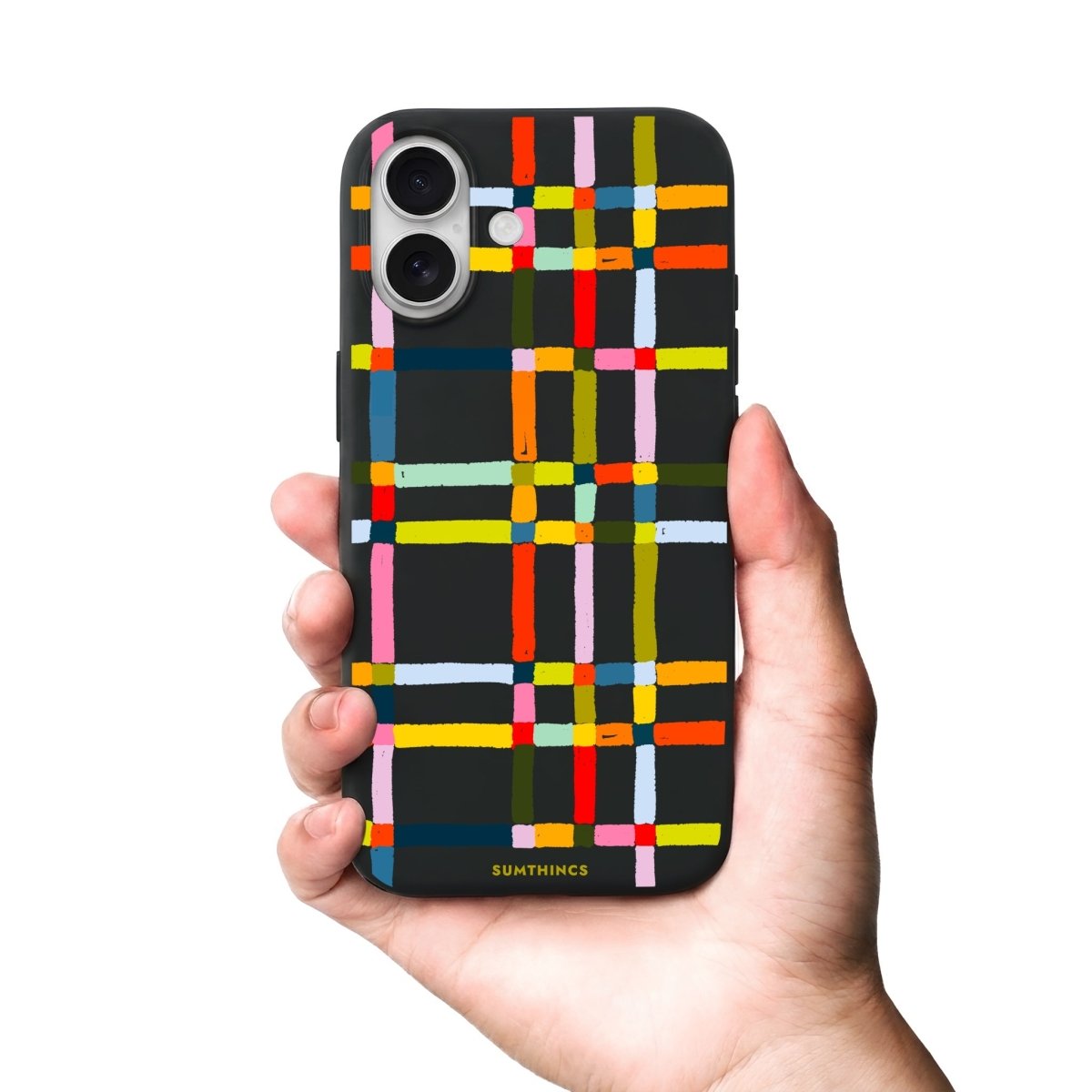 iPhone Sunny Stripes Premium Telefon Kılıfı Bordo - Sumthincs