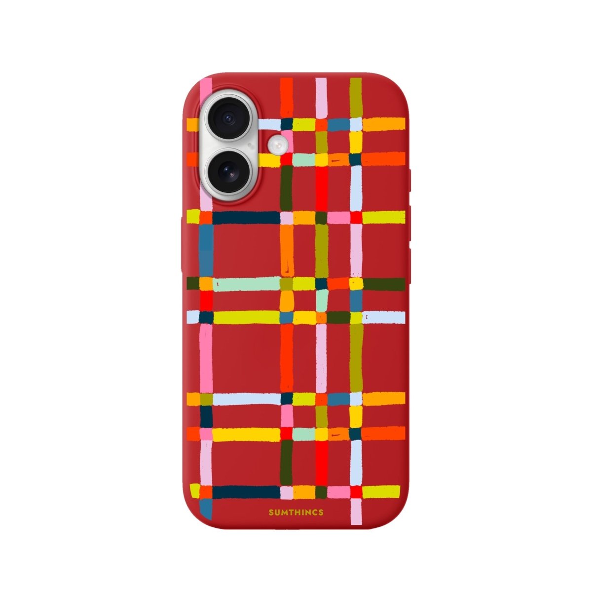 iPhone Sunny Stripes Premium Telefon Kılıfı Kırmızı - Sumthincs