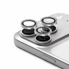 iPhone Taşlı Kamera Lens Koruyucu Gümüş - Sumthincs