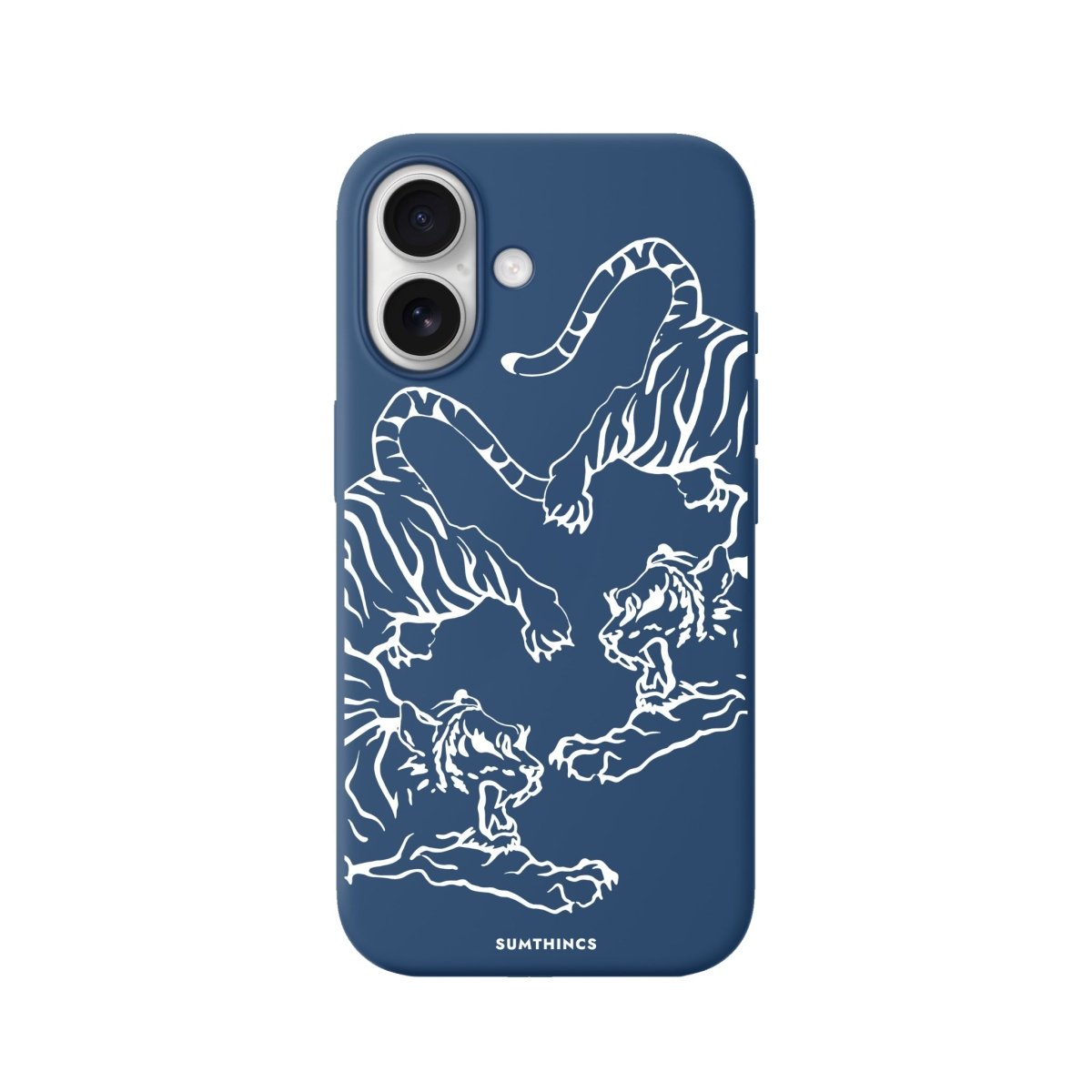 iPhone Tigers Premium Telefon Kılıfı Pasifik Mavi - Sumthincs