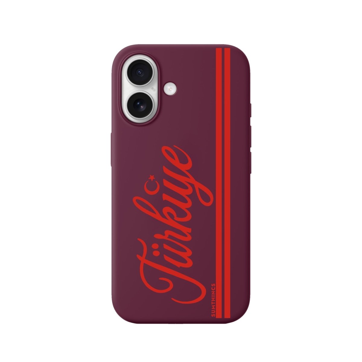 iPhone Türkiye Premium Telefon Kılıfı Bordo - Sumthincs