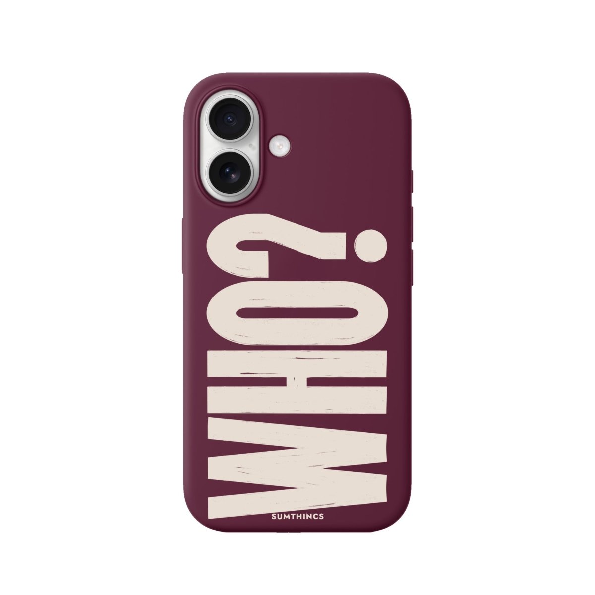 iPhone Who? Premium Telefon Kılıfı Bordo - Sumthincs