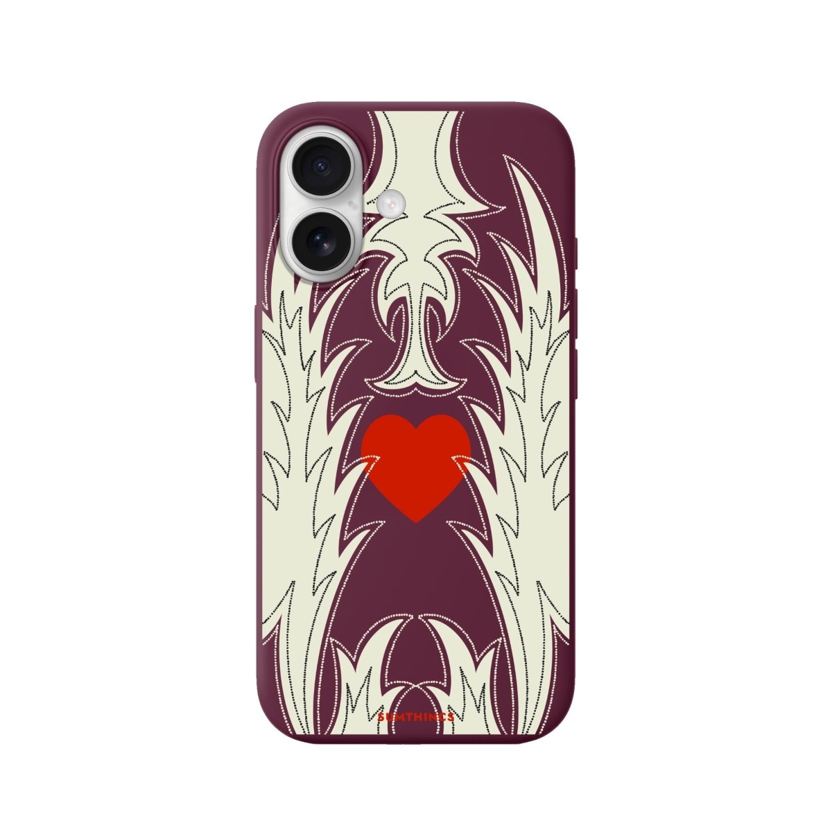 iPhone Wildheart Premium Telefon Kılıfı Bordo - Sumthincs