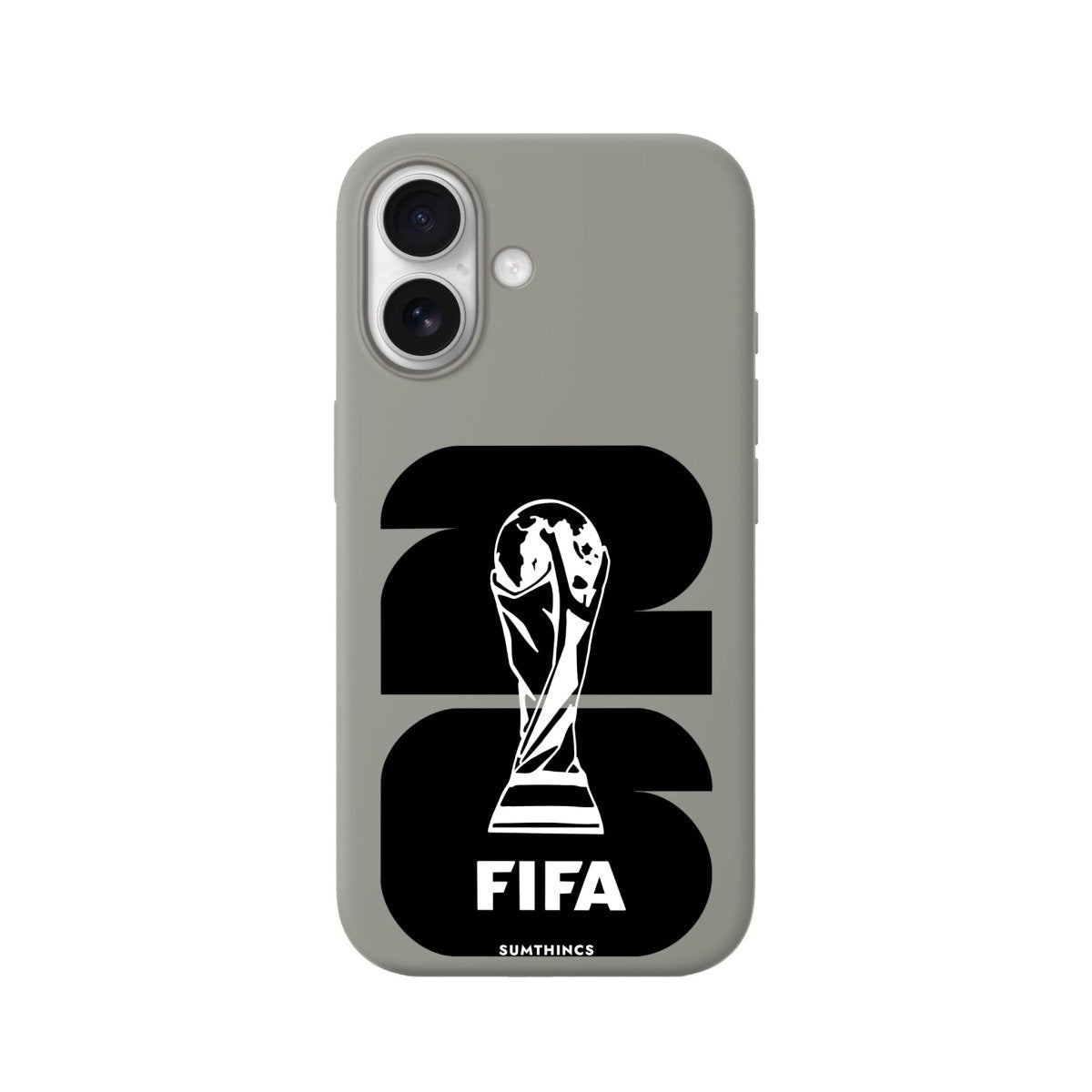 iPhone World Cup 26 Premium Telefon Kılıfı Gri - Sumthincs
