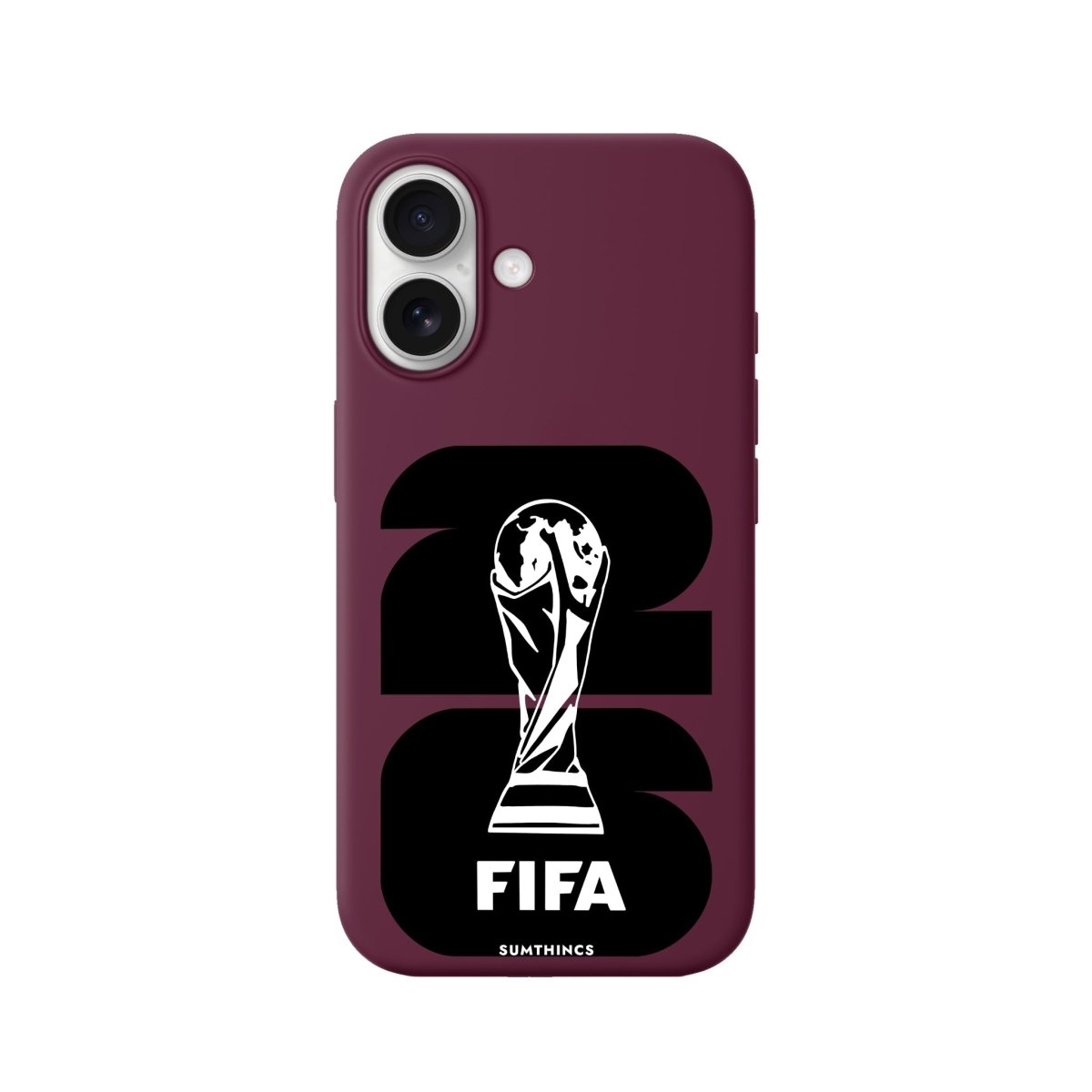 iPhone World Cup 26 Premium Telefon Kılıfı Bordo - Sumthincs