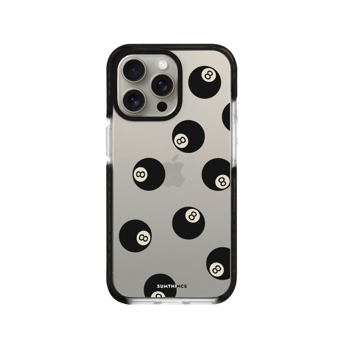 iPhone XR 8Ball Procase Şeffaf Telefon Kılıfı Siyah Şeffaf - SUMTHINCS