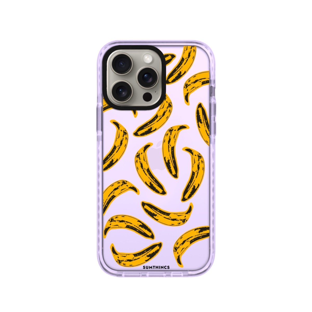 iPhone XR Banana Procase Şeffaf Telefon Kılıfı Lila - SUMTHINCS