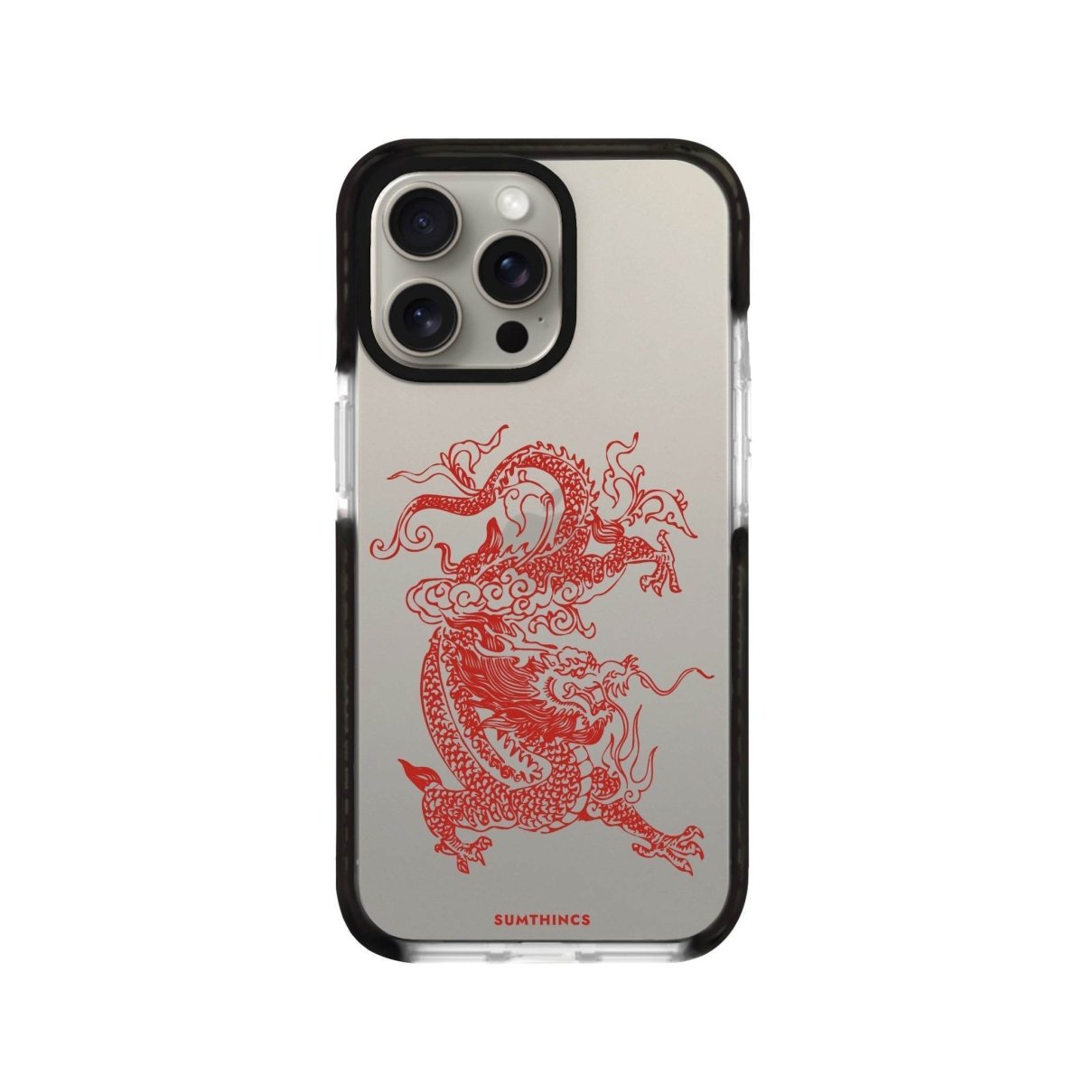 iPhone XR Dragon Procase Şeffaf Telefon Kılıfı Siyah Şeffaf - SUMTHINCS