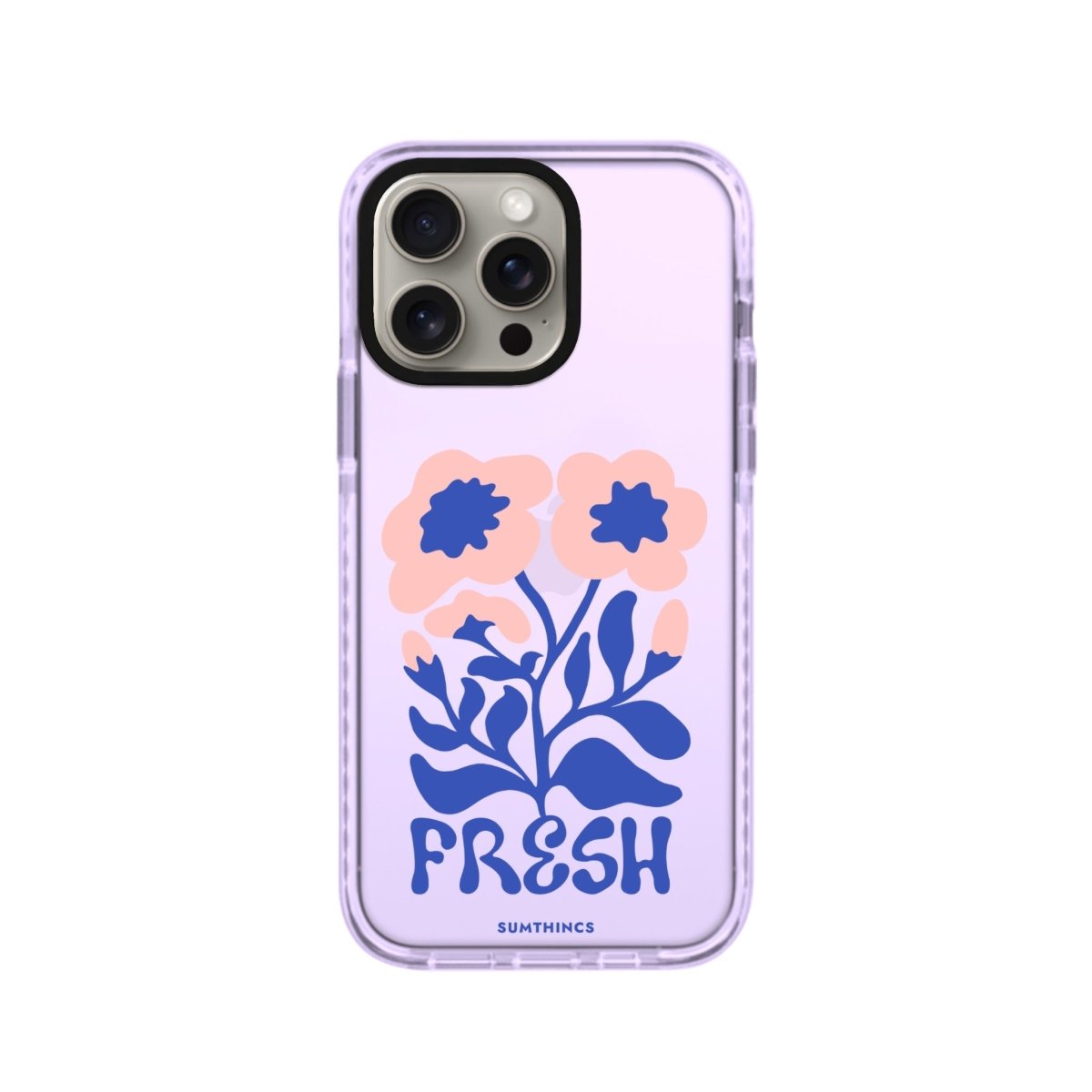 iPhone XR Fresh Flowers Procase Şeffaf Telefon Kılıfı Lila - SUMTHINCS