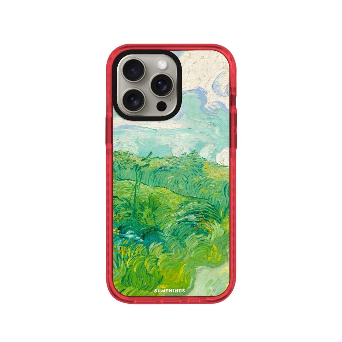 iPhone XR Green Wheat Fields Procase Şeffaf Telefon Kılıfı Kırmızı - SUMTHINCS
