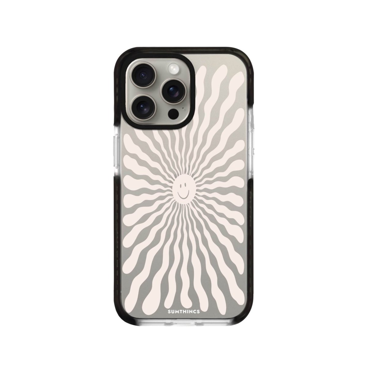 iPhone XR Happy Little Sun Procase Şeffaf Telefon Kılıfı Siyah Şeffaf - SUMTHINCS