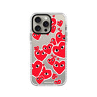 iPhone XR Hearts Procase Şeffaf Telefon Kılıfı Beyaz Şeffaf - SUMTHINCS