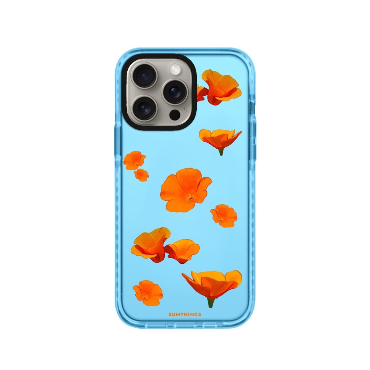 iPhone XR Poppies Procase Şeffaf Telefon Kılıfı Mavi - SUMTHINCS