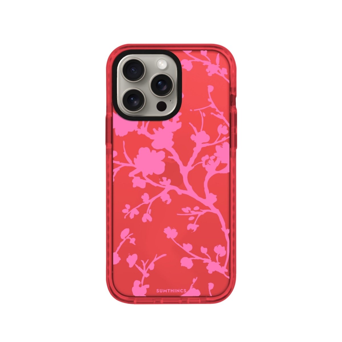 iPhone XR Sakura Procase Şeffaf Telefon Kılıfı Kırmızı - SUMTHINCS