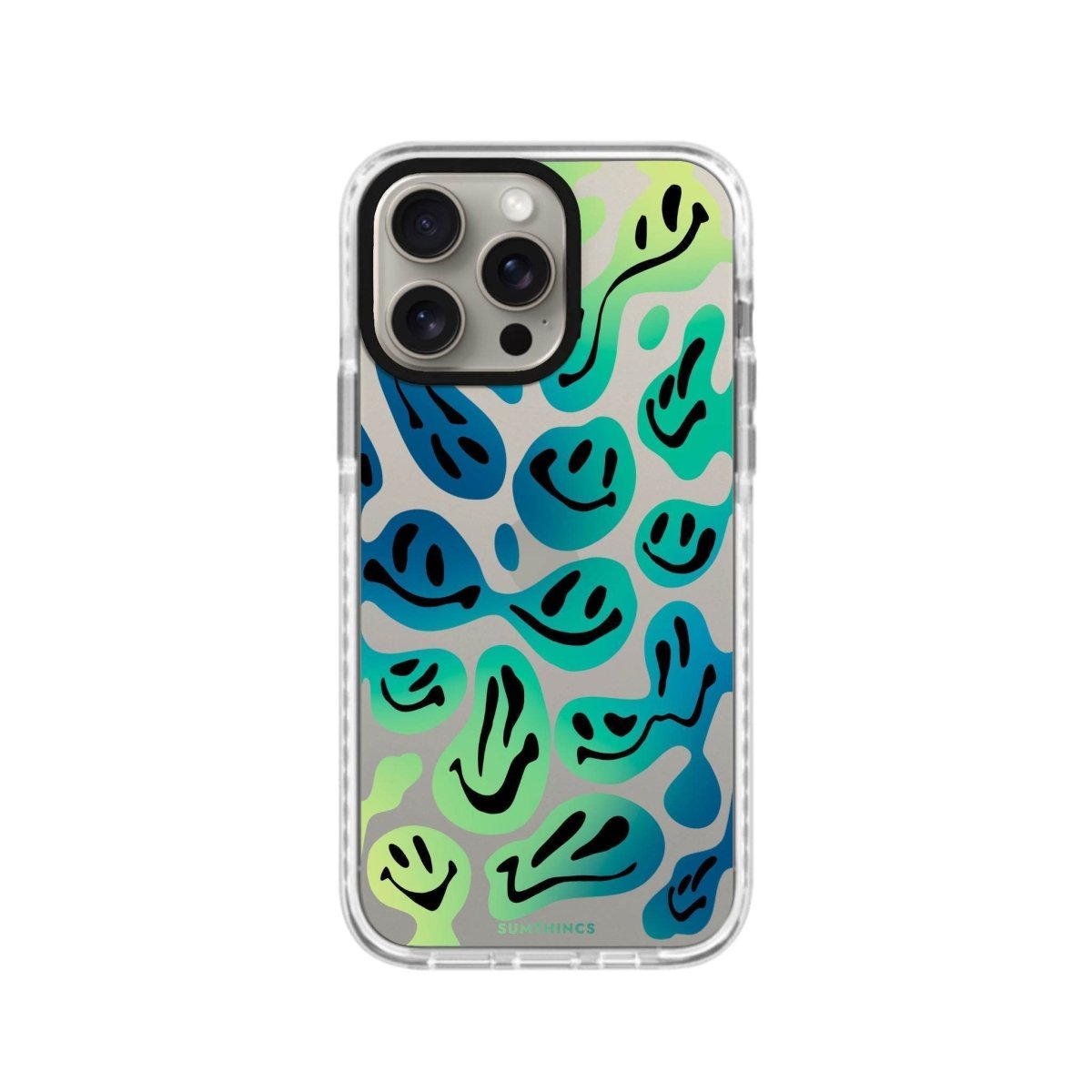iPhone XR Smiley Procase Şeffaf Telefon Kılıfı Beyaz Şeffaf - SUMTHINCS