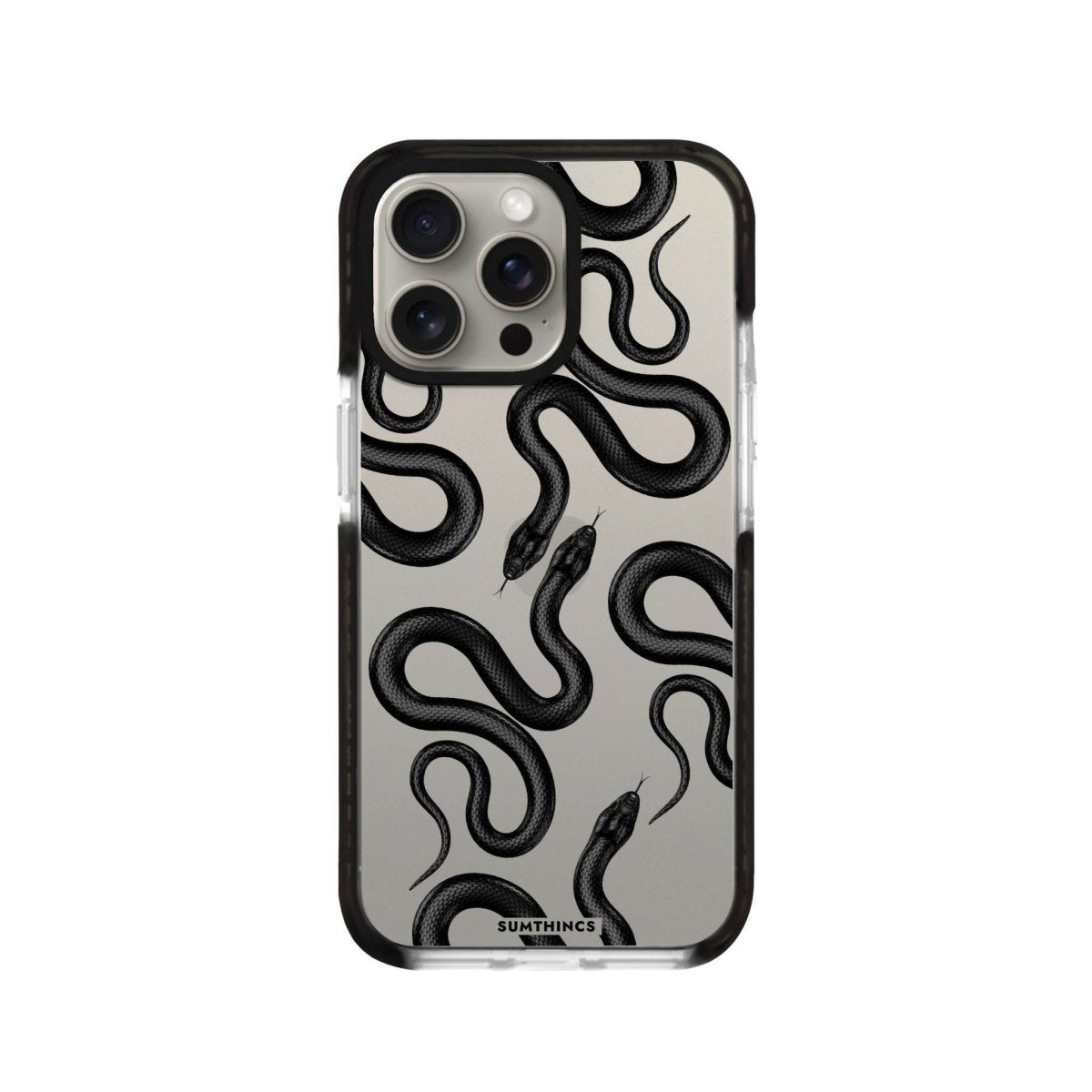 iPhone XR Snakes Procase Şeffaf Telefon Kılıfı Siyah Şeffaf - SUMTHINCS