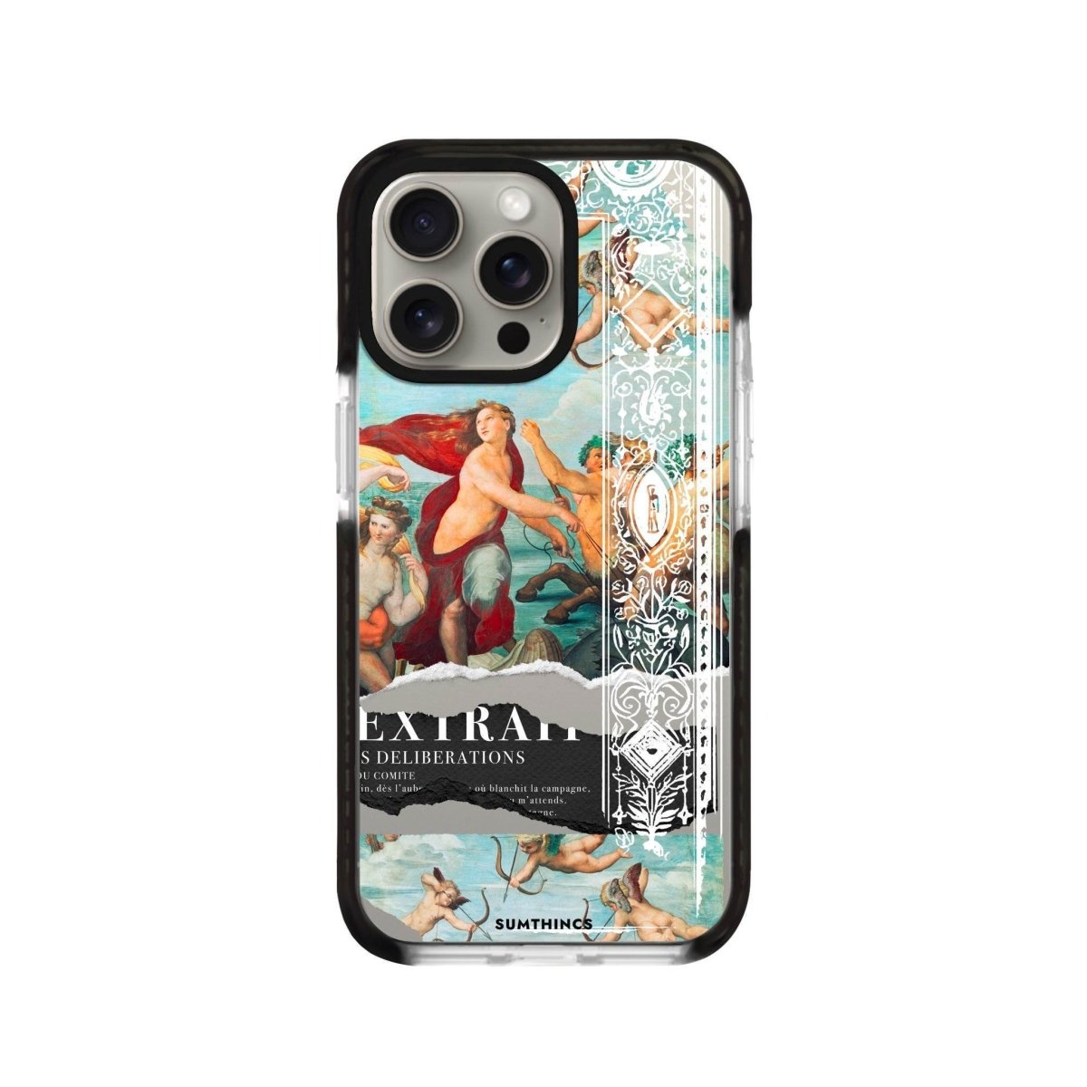 iPhone XR Triumph of Galatea Procase Şeffaf Telefon Kılıfı Siyah Şeffaf - SUMTHINCS