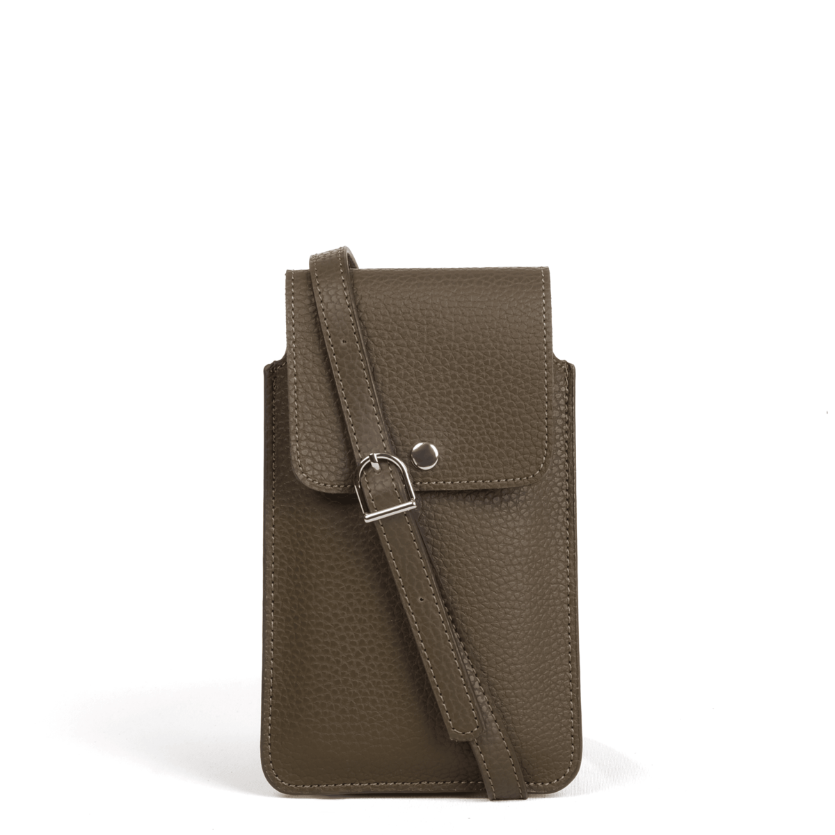 Khaki Deri Telefon Çantası - SUMTHINCS