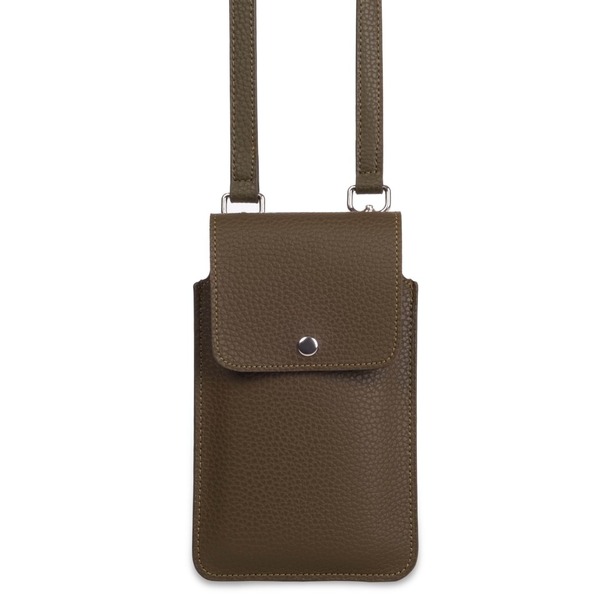 Khaki Deri Telefon Çantası - SUMTHINCS