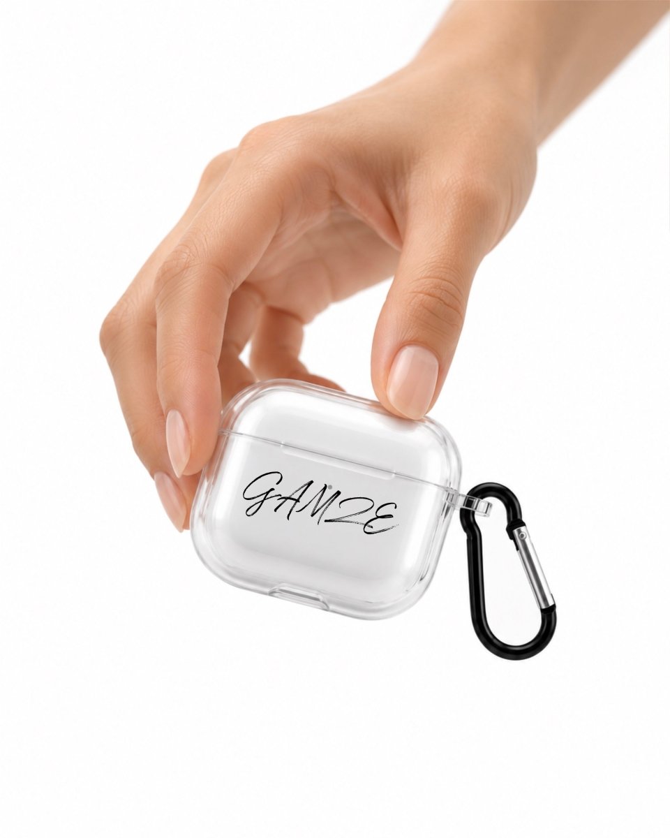 Kişiye Özel Yazı Baskılı AirPods Pro 3 Şeffaf Silikon Kılıf - Sumthincs