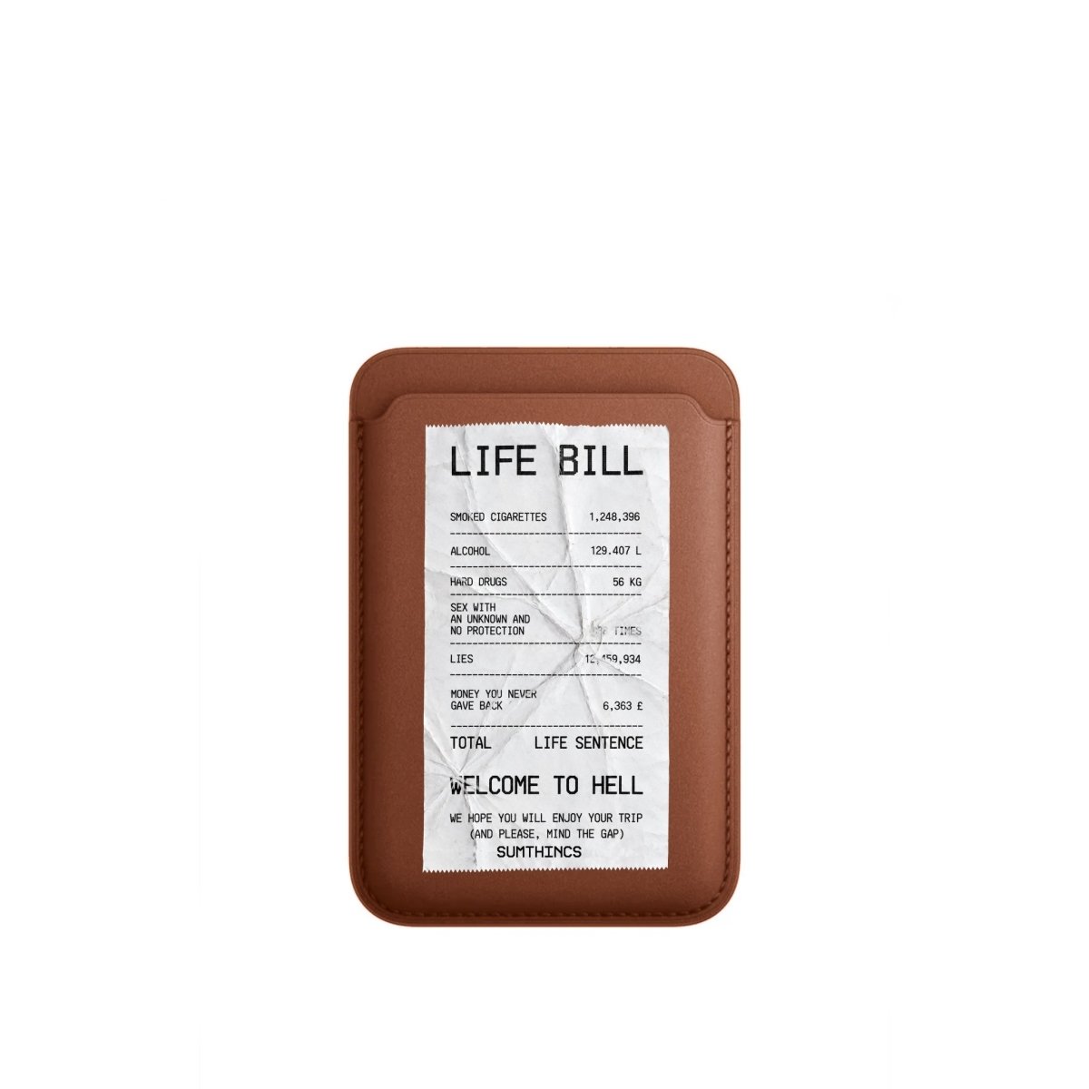 Life Bill MagSafe Deri Cüzdan Wallet Kahverengi - Sumthincs