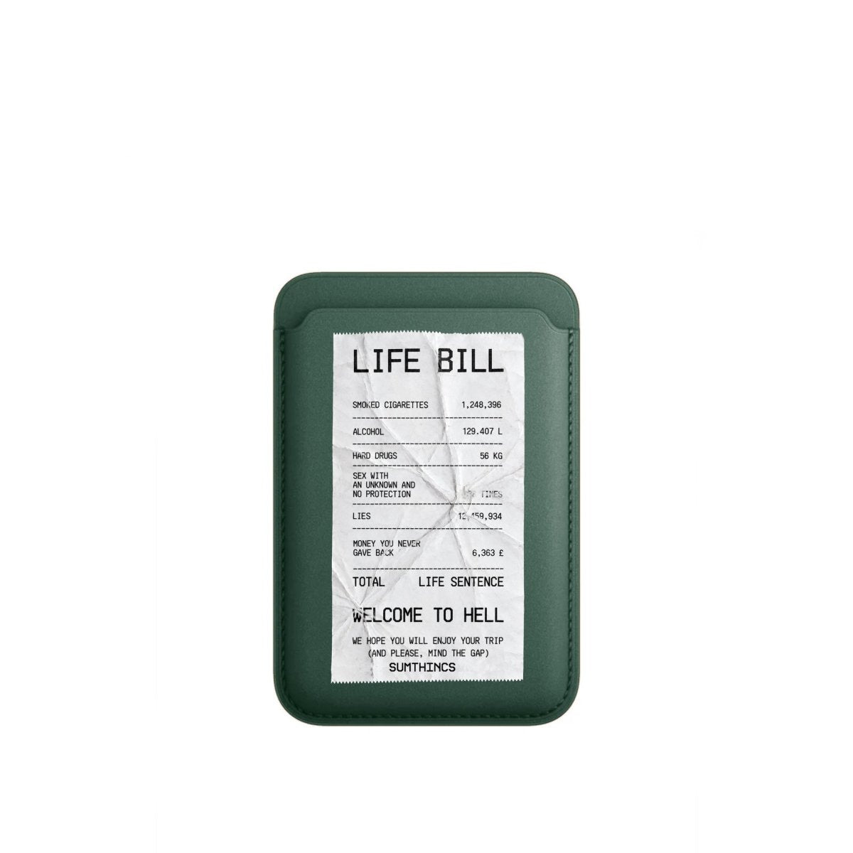 Life Bill MagSafe Deri Cüzdan Wallet Kaktüs Yeşili - Sumthincs