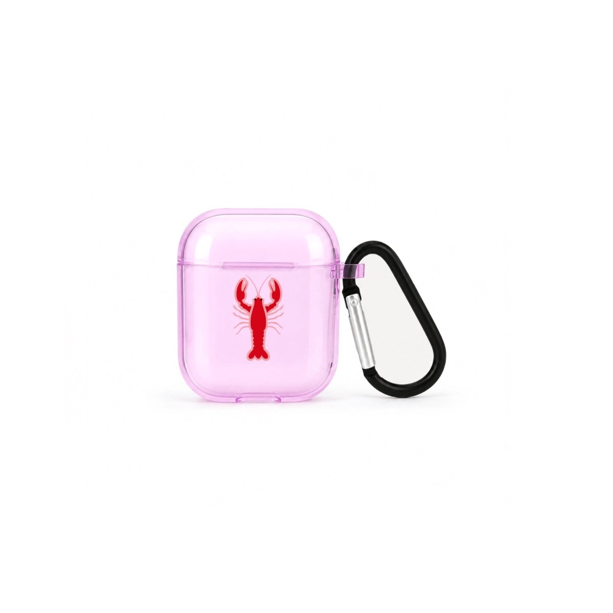 Lobster AirPods 1. ve 2. Nesil Şeffaf Silikon Kılıf Lila - Sumthincs