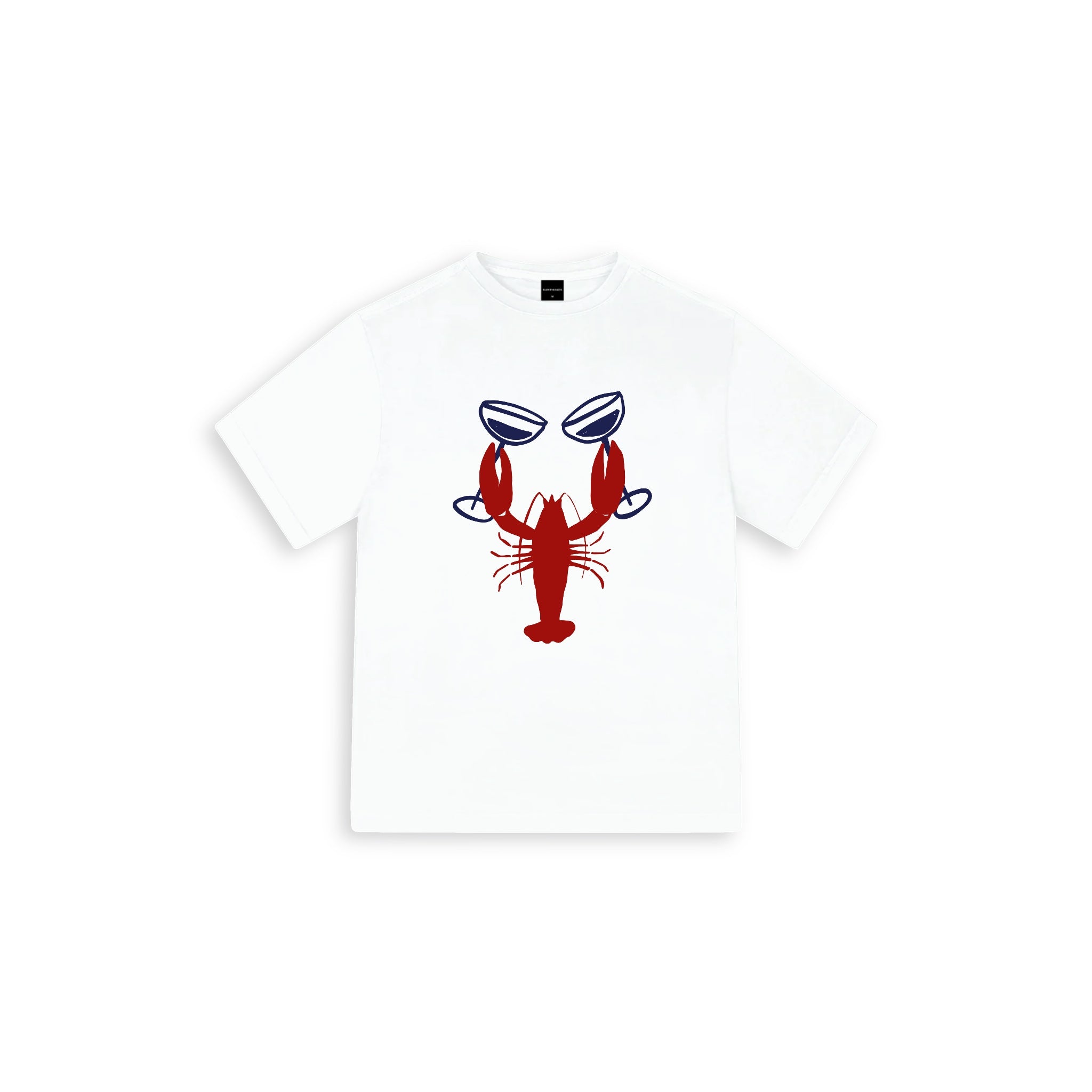 Lobster Oversize Large T-shirt Beyaz - SUMTHINCS