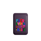 Magic MagSafe Deri Cüzdan Wallet Mor - Sumthincs
