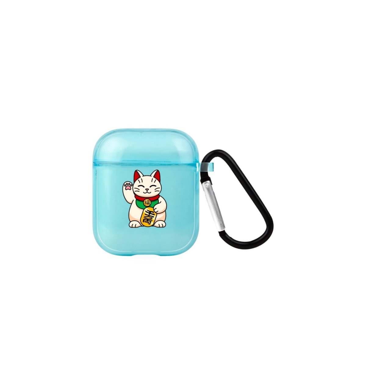 Maneki Neko AirPods Şeffaf Silikon Kılıf Mavi - SUMTHINCS
