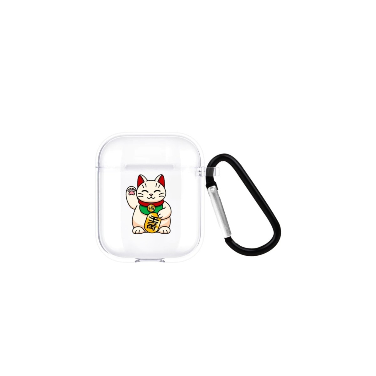 Maneki Neko AirPods Şeffaf Silikon Kılıf Beyaz Şeffaf - SUMTHINCS
