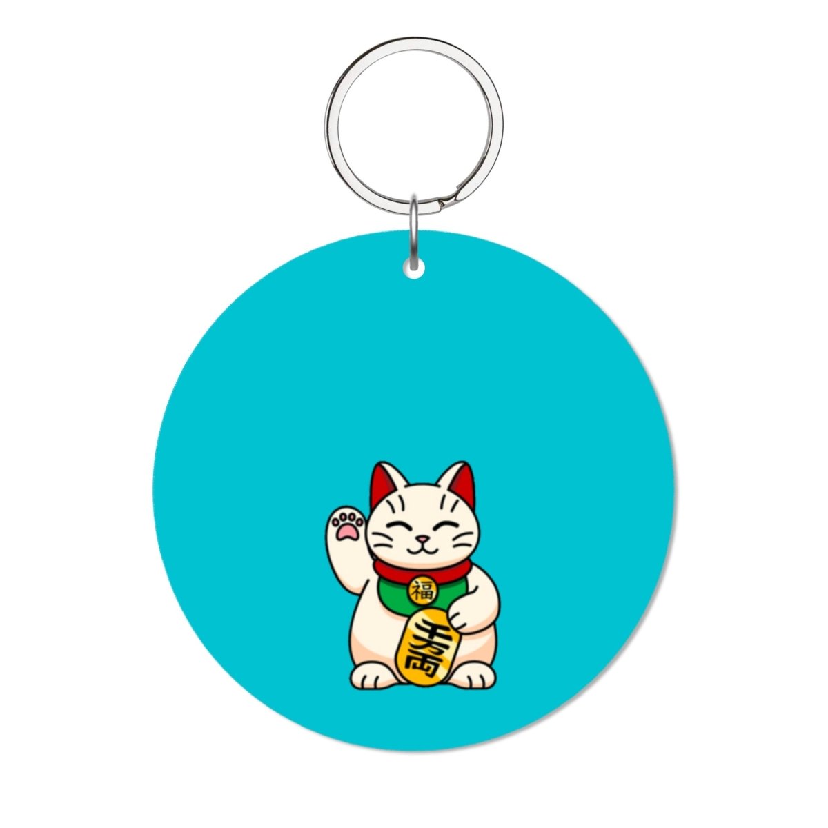 Maneki Neko Glossy Yuvarlak Anahtarlık - SUMTHINCS