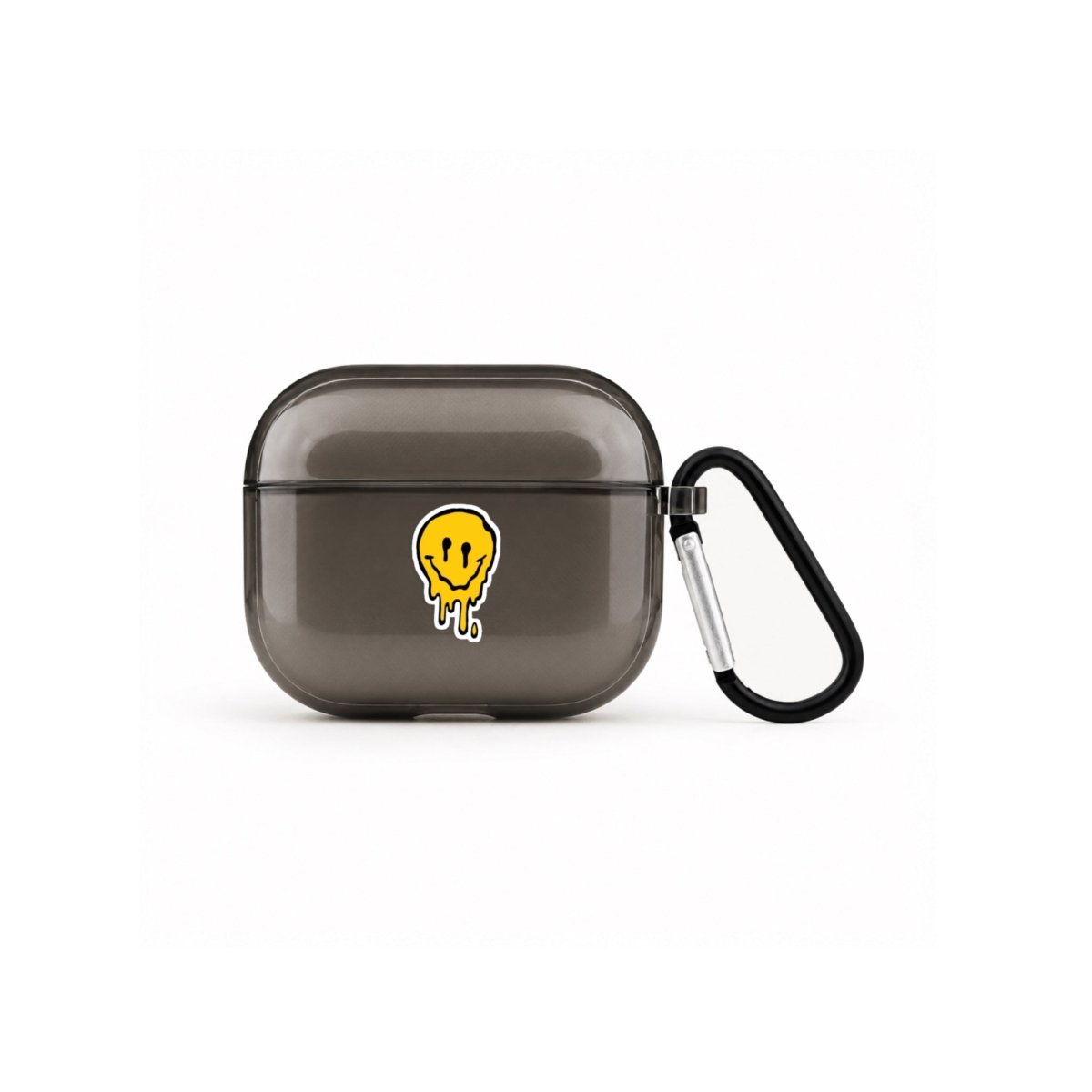 Melting Smile AirPods 3 Şeffaf Silikon Kılıf Siyah - Sumthincs