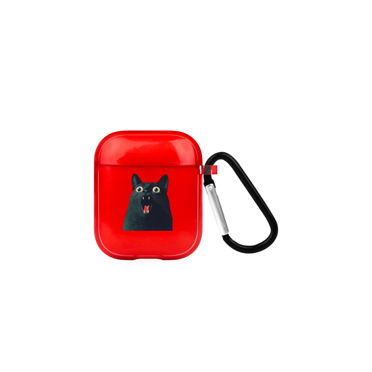 Meoww AirPods Şeffaf Silikon Kılıf Kırmızı - SUMTHINCS