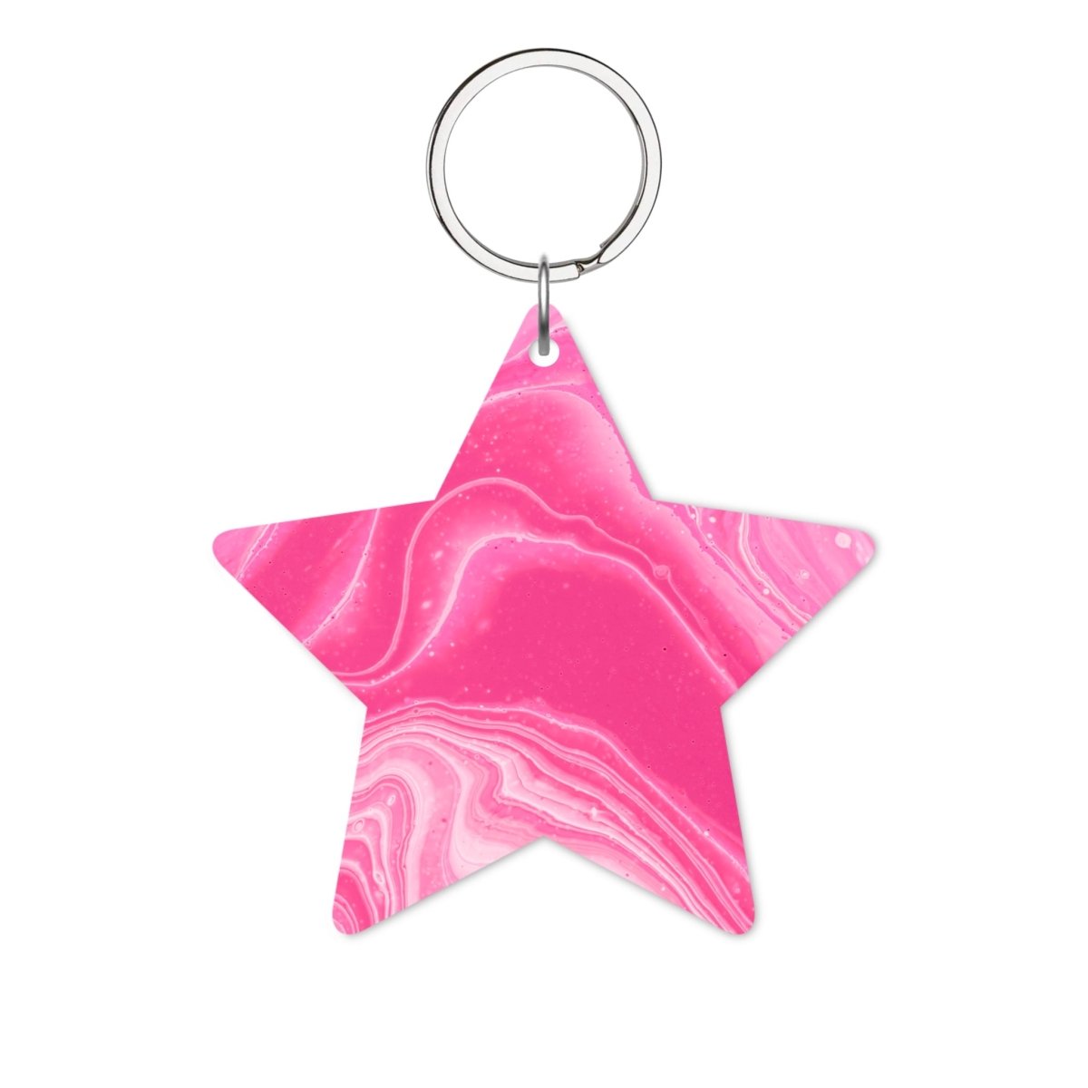 Pink Marble Glossy Yıldız Anahtarlık - SUMTHINCS