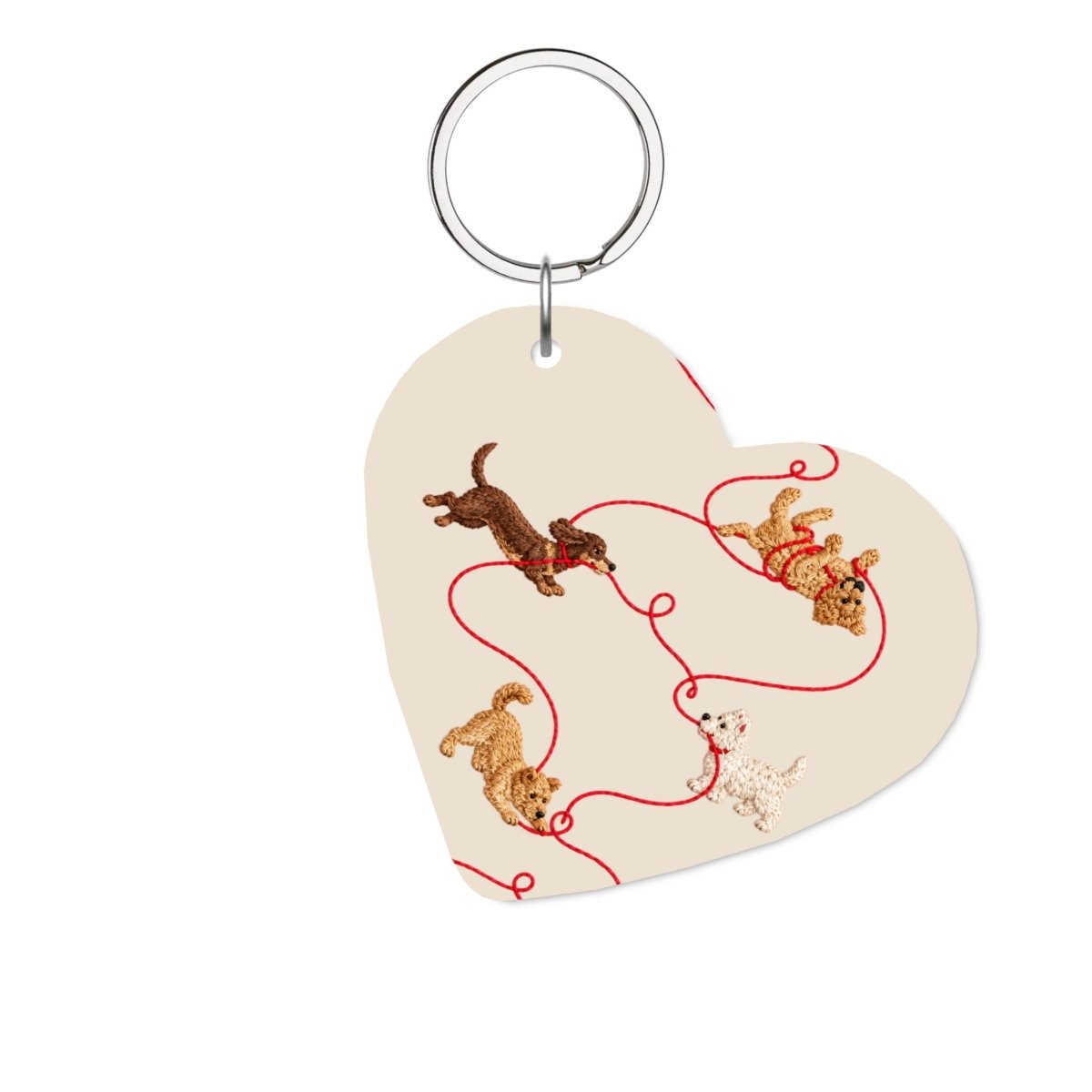 Puppy Glossy Anahtarlık Charm Kalp - Sumthincs